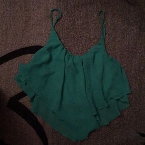 Teal ruffle Wet seal crop